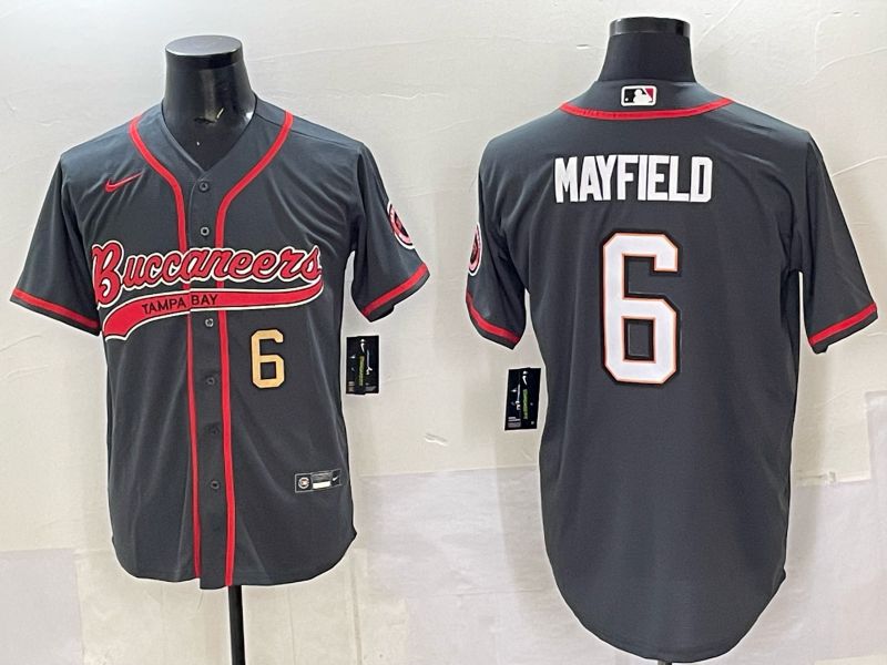 Men 2025 Tampa Bay Buccaneers #6 Mayfield Grey Joint Name Nike Limited NFL Jersey style 02->tampa bay buccaneers->NFL Jersey